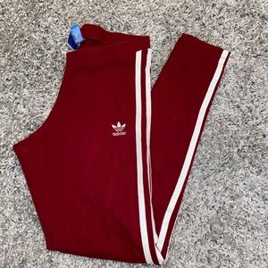 Adidas maroon leggings